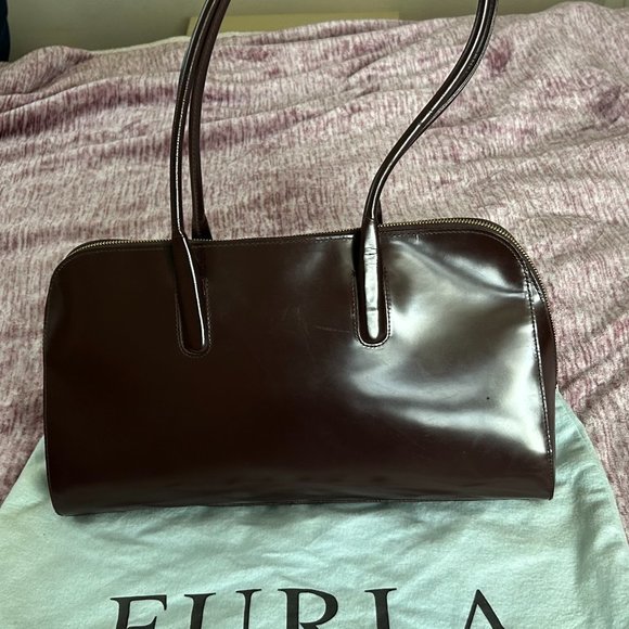 Patent Leather Furla Shoulder Bag - Picture 3 of 7